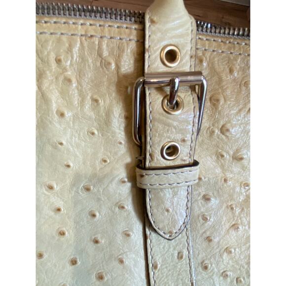 Vintage Dooney & Bourke Ostrich Domed Purse Satchel Bag - Picture 5 of 16